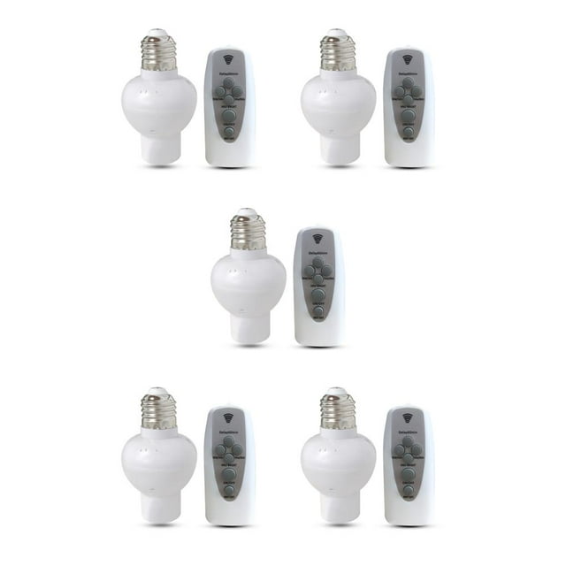 Langgg Wireless Lamp Base Portable Detachable Remote Control E27 Adjustable Holder Household Switch Socket Lighting Part Shown as Picture 5Set