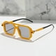thumbnail image 4 of Gafas de sol cuadradas con doble puente para hombre y mujer, lentes con degradado, UV400, polígono Retro, 4 of 5