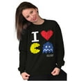 thumbnail image 4 of Pixelized Retro Game I Heart PACMAN Sweatshirt for Men or Women Brisco Brands L, 4 of 6