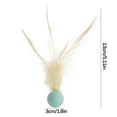 thumbnail image 2 of SPOORYYO 1 Pack Interactive Cat Ball Toys,Bouncy Ball with Natural Feathers for Indoor Cats and Kittens, Elastic Cat Toy Balls for Cats Playing Exercise, 2 of 2