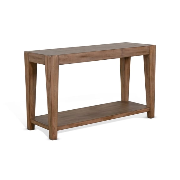 Yael Sofa Table- Tapered Legs- 50 Inch Rectangular Top- Light Brown