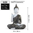 thumbnail image 2 of Accent Collection Small Meditating Buddha Statue 12" Tabletop Centerpieces Home Decor Gifts, Desktop, Shelf Shrine Ornament, 2 of 5