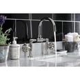 thumbnail image 4 of Kingston Brass KS2176RX Belknap Industrial Style Wheel Handle Bridge Bathroom Faucet with Pop-Up Drain, Polished Nickel, 4 of 7