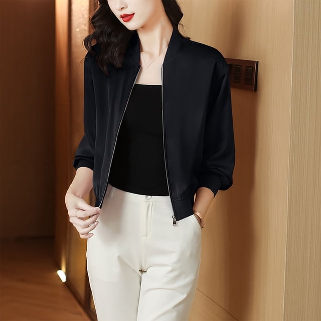 LOVZFMLL Vestes pour Femmes Mode Débardeur d'Été pour Femme à Manches Longues à Col Rond Confortable Coupe Régulière
