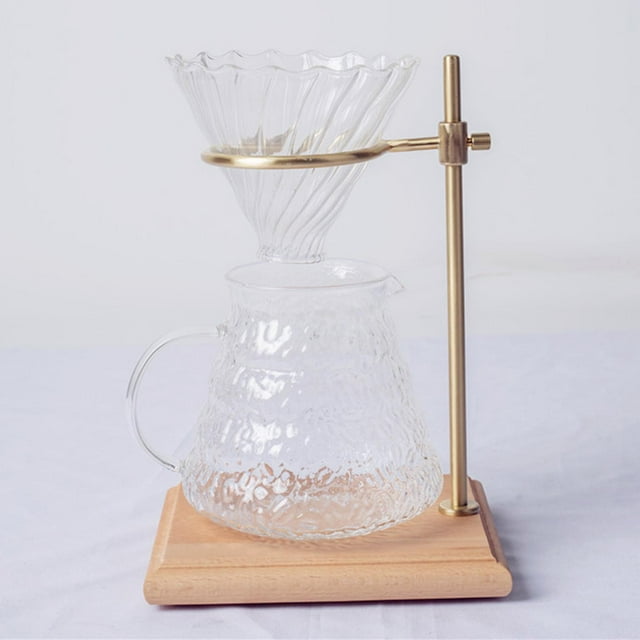 Support pour Égouttoir à Café, Outil sur Pied pour Cafetière à Infusion Lente, Support pour Bar à Espresso, Hêtre