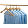 thumbnail image 5 of Premium 10-Pack Wood Clothes Hangers - Slim Rotatable Hooks with Shoulder Grooves, Natural Finish, 5 of 7