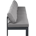 thumbnail image 4 of Meridian Furniture Nizuc Grey Outdoor Patio Modular Sofa, 4 of 9