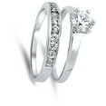 thumbnail image 4 of CHOOSE YOUR COLOR Clear CZ Solitaire Elegant Ring 925 Sterling Silver Band White Female Size 5, 4 of 4