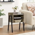 thumbnail image 4 of VECELO VECELO Side End Table Stackable Bedside Stand with 2-tier Open Storage  for Bedroom, Living Room and Small Spaces, Gray, 4 of 8