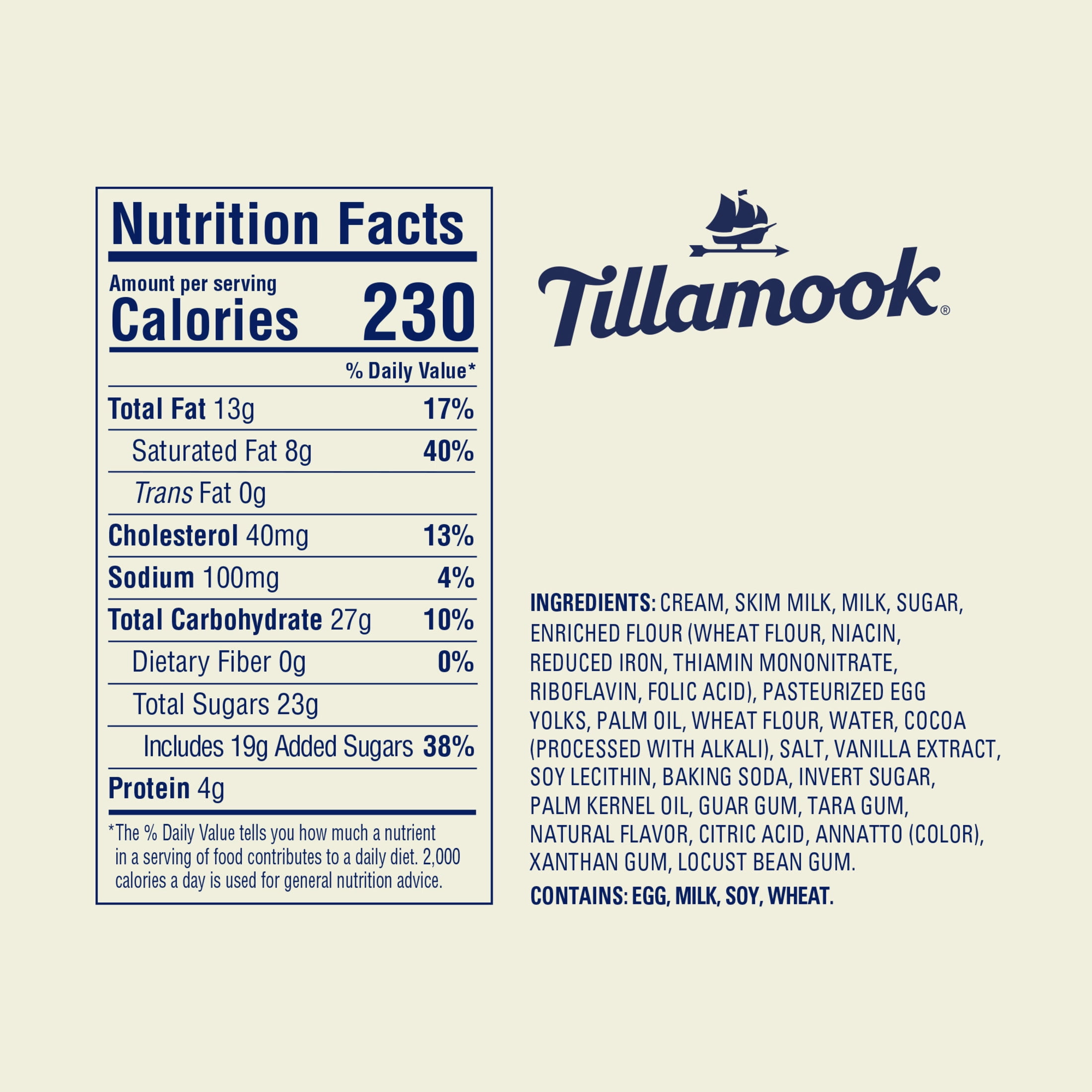 Tillamook Original Premium Cookies And Cream Ice Cream, 48 fl oz