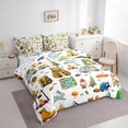 thumbnail image 2 of Catabedysis Cartoon Camping 7-Piece Twin Bedding For Girls,Wildlife Camper Pattern Bedding Comforter Set,Multicolor,Colorful Stars Reversible, 2 of 7