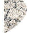 thumbnail image 6 of Unique Loom Hygge Shag Collection Area Rug - Trellis (5' Round Beige/Gray), 6 of 7