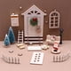 thumbnail image 5 of Mini Puerta de alero pequeña Fiudx Juego de Navidad Escena en miniatura Simulación Puerta de enano Elfos, 5 of 7