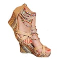 thumbnail image 1 of getmorebeauty Talons Hauts Compensés pour Femmes avec Perles 9 B(m) US, 1 of 4