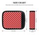 thumbnail image 2 of 2 fundas para asas de equipaje (blanco, lunares, rojo brillante), etiquetas identificadoras para maletas, fundas para asas de equipaje, accesorios esenciales de viaje para equipaje de avión., 2 of 6