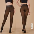 thumbnail image 2 of Maplenight Fleece Lined Tights for Women Thermal Warm Pantyhose Winter Thick Sheer Leggings, 2 of 8