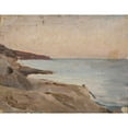 thumbnail image 3 of Jan Ciągliński 14x12 Black Modern Framed Museum Art Print Titled - Marine Landscape - Yalta. from the Journey to Crimea (Between 1887 and 1899), 3 of 5