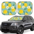 thumbnail image 2 of Picia Lemons Chamomile Flowers And Leaves 2 Piece Car Windshield Sun Shade Foldable | Foldable Sun Shield for Front Window Blocks UV Rays and Keeps Your Vehicle Cool-Small, 2 of 7