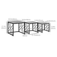 thumbnail image 3 of HOMCOM Nesting Coffee Tables Set of 3 with Black Metal Frame, Black, 3 of 10