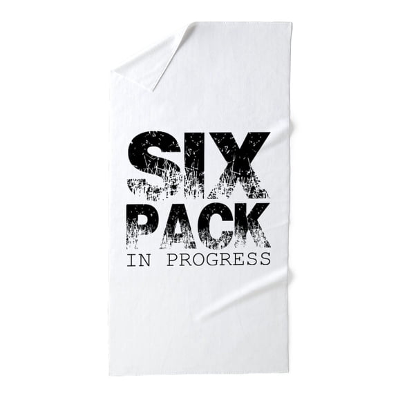CafePress - Six Pack In Progress - Large Beach Towel, Soft 30"x60" Towel with Unique Design