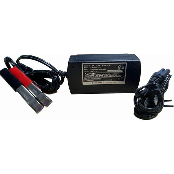 Schauer JAC0554-c 24v 2 Amp Battery Charger with Clips