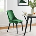 thumbnail image 3 of Modway Curve 20.5" Velvet Dining Side Chairs in White/Black (Set of 2), 3 of 10