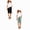 01c-0320-BKMG, variant on 2 Packs Gym Shorts for Girls 6-7 Girls Bermuda Shorts Elastic Waist Knee Length Rolled Hem Long Shorts Summer Casual Solid Straight Leg Short Pants