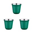 thumbnail image 2 of Inteprter Tazas de café de doble pared contenedor anti-escaldado 80ML pequeña capacidad té leche anillo boca aislamiento taza estudiante verde Type1 NO1, 2 of 6