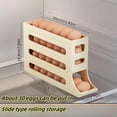 thumbnail image 2 of Egg Holder for Fridge, 4 Tiers Automatic Egg Rolling Dispenser, Space Saving Egg Tray for Refrigerator, Holds 30 Eggs Simultaneously,Rolling egg dispenser (Color : Gray), 2 of 5
