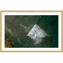 Marmont Hill "Lost In The Waves" By Karolis Janulis Framed Painting Art Print, 30.0" x 1.5"
