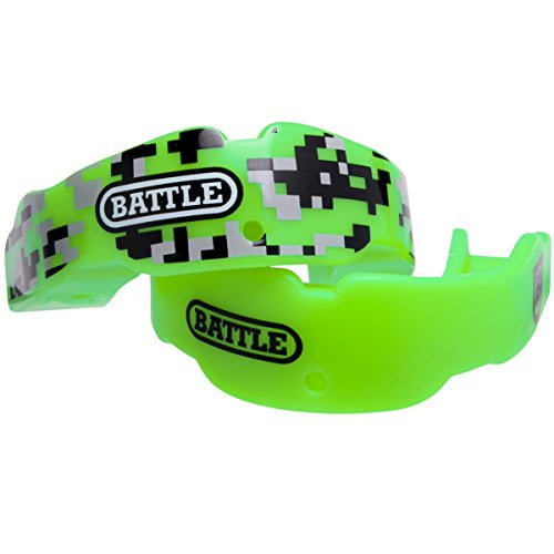 Battle 2-Color Mouthguard (2-Pack) (Digital Camo Neon Green Youth Size (Age 9 Below))