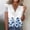 Multicolor#16, variant on Cloaraye V Neck T Shirts for Women Summer Tops Lace Patchwork Short Sleeve Shirts Casual Loose Floral Printed Boho Tops, Gifts for Women