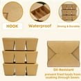 thumbnail image 5 of Disposable Take Out Food Container(3 Compartment), 30 Pack 50 oz Paper Brown To Go Kraft Boxes, Microwaveble, Leak-Resistant for Restaurant, Home, Picnic, 5 of 7