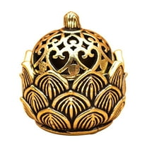 cpengpj Mini Brass Incense Holder Copper Incense Cone Incense Burner Stick Burner Gold Plate Holder Metal Ash Home Fragrance Decoration