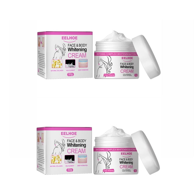 Crema Blanqueadora Hidratante Hot6sl 2 piezas Loción Corporal Iluminada para Piel Blanca