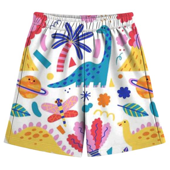 Shorts d'Été Décontractés pour Garçons à Imprimé Dinosaure, Taille Élastique, Confortables, Ensemble de Pantalon 5t pour Garçon de Plage, Pantalons de Survêtement pour Tout-Petit Garçon, Pantalons C9, Garçons, Basketball, Manteau d'Hiver pour Tout-Petit et Blanc, 13-14 Ans