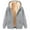 Gray, variant on Cilsoka Women's Sherpa Lined Hooded Sweatshirt Zip Up Winter Warm Hoodie Comfy Hooded Fleece Jacket Heavyweight Sweatshirt Coat Long Sleeve Outerwear