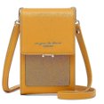 thumbnail image 1 of Tarjetero HUOGUO - Peinetas verticales con un solo hombro, color amarillo, 1 of 5