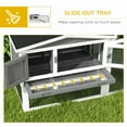 thumbnail image 6 of PawHut Rabbit Hutch 2-Story Bunny Cage Small Animal House with Tray, Run, 6 of 10