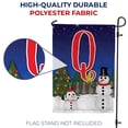 thumbnail image 4 of America Forever Winter Snowman Monogram Letter Q Garden Flag 12.5 x 18 inch Double Sided, Christmas Snowman Flag, Xmas Tree Winter Holiday Farmhouse Yard Seasonal Xmas Outdoor DÃ©cor, 4 of 5
