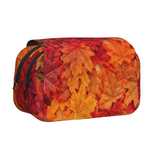 Easygdp Autumn Leaf para Estuche de Lápices con Tapa Flip, Suministros de Oficina y Universidad para Adolescentes y Adultos
