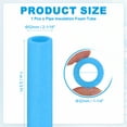 thumbnail image 2 of Uxcell Pipe Insulation Foam Tube, Pool Noodles Foam Tubing Covers for Swimming Pool Handle Heat Preservation Sleeve Blue 1-1/4" (32mm) ID x 3.3FT x 2-1/16" OD, 2 of 7