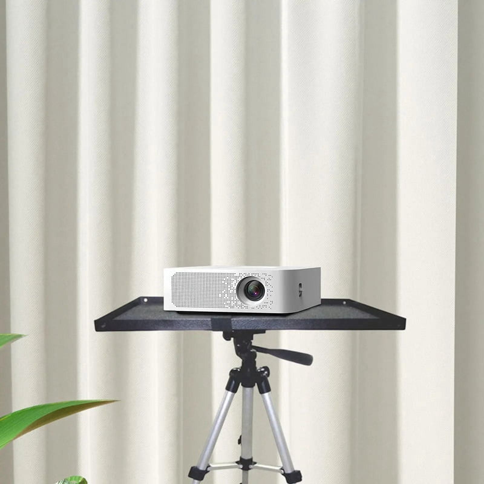 Projector Tray Bracket Tripod Floor-To-Ceiling Tray for Tripod Computer Floor-Standing Bracket Pan-Tilt 39cmx29cm,1 x Tray 1 x Protection pad 1 x Elastic band 1 x Screws,Black