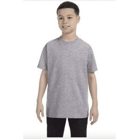 Gildan Youth Heavy Cotton T-Shirt, Style G5000B, 2-Pack, Sport Grey, X-Small