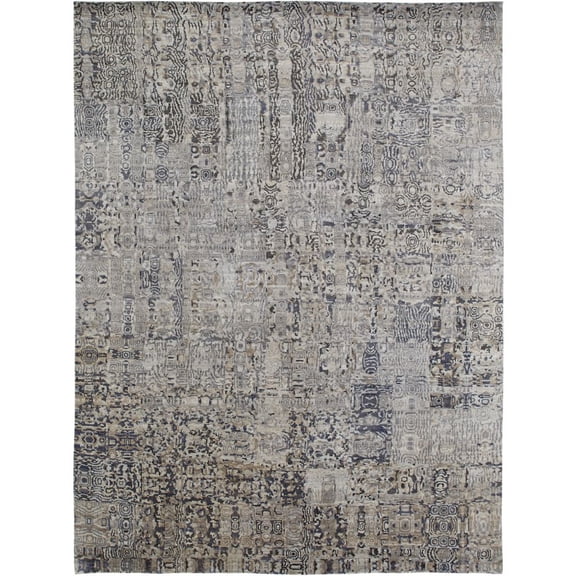 Kalaty Lynx Area Rug LN-240 Contemporary Grey Modern, Gray, 2' x 3'