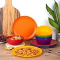 thumbnail image 4 of Zainca 10.5 inch Wheat Straw Dinner Plates, Reusable Plastic Plates , set of 12 Multicolor, 4 of 4