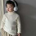 thumbnail image 2 of Coerni Toddler Girl's Boys Turtleneck Sweaters Tops Kids Long Sleeve Slouchy Chunky Cute Pullover Jumper Shirts 1To7 Y, 2 of 9