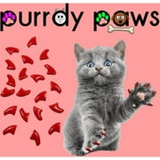 Purrdy Paws Soft Nail Caps for Cats, 40-Pack, Red Kitten
