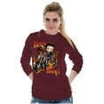 thumbnail image 4 of Biker Betty Boop Flaming Motorcycle Women's Long Sleeve T Shirt Brisco Brands S, 4 of 5