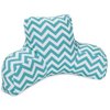 Majestic Home Goods Indoor Outdoor Teal Chevron Reading Pillow with Arms Backrest Back Support for Sitting 33 in L x 6 in W x 18 in H